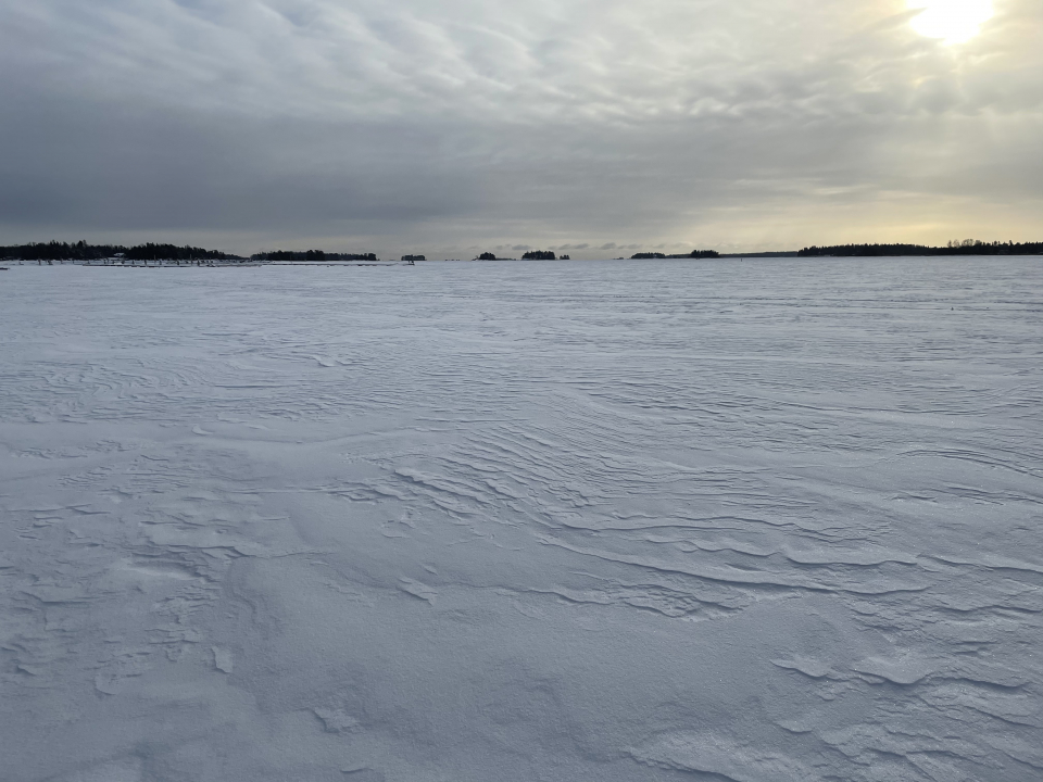 View to the South towards Estonia. Yes, it was taken when walking on the ice.